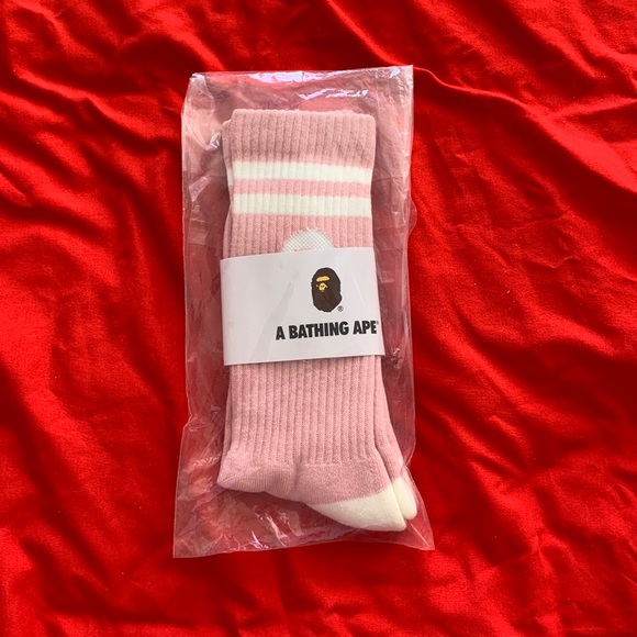 Bape Other - Pink BAPE College Socks